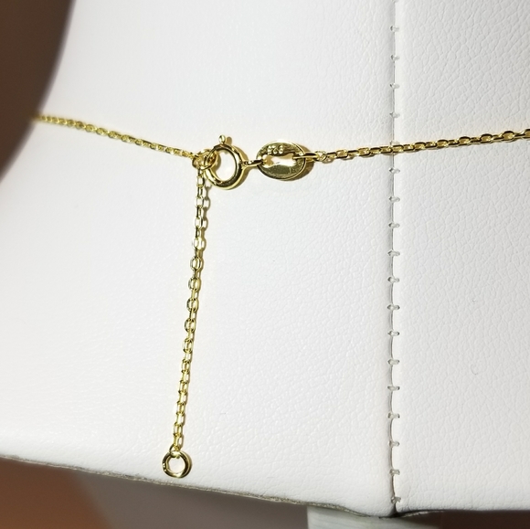 New 925 Silver Moon Diamond Pave CZ Necklace - Picture 6 of 6